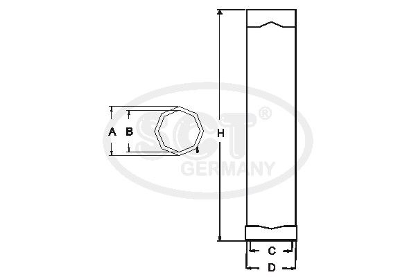 SCT GERMANY antrinis oro filtras SW 3903